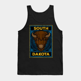 South Dakota Bison Buffalo Tank Top